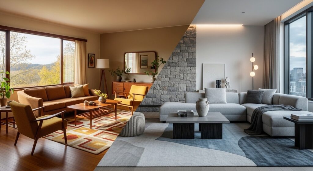 contemporary vs modern living room design with clean silhouettes pared-back palette and intentional decor