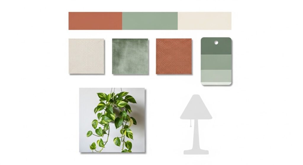 Before and after living room transformation showing furniture rearrangement and styling on budget
