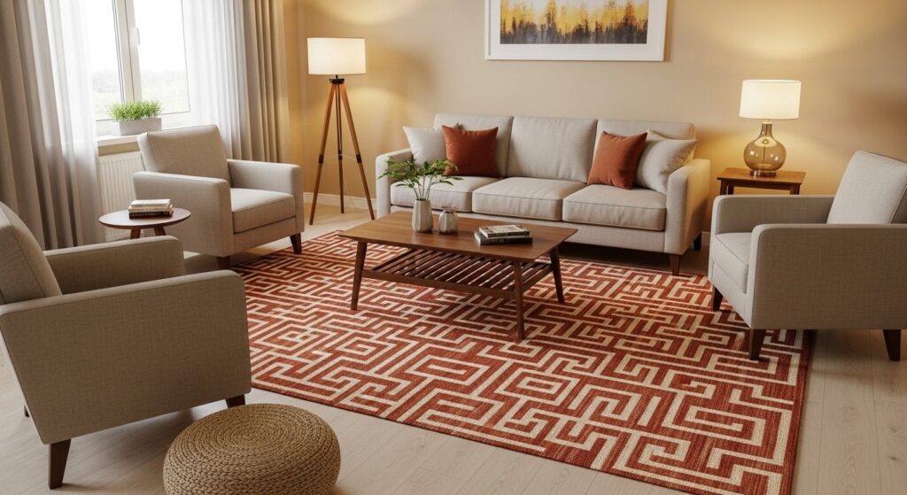 Budget living room makeover planning with mood board, room photos, and measurements before spending any money