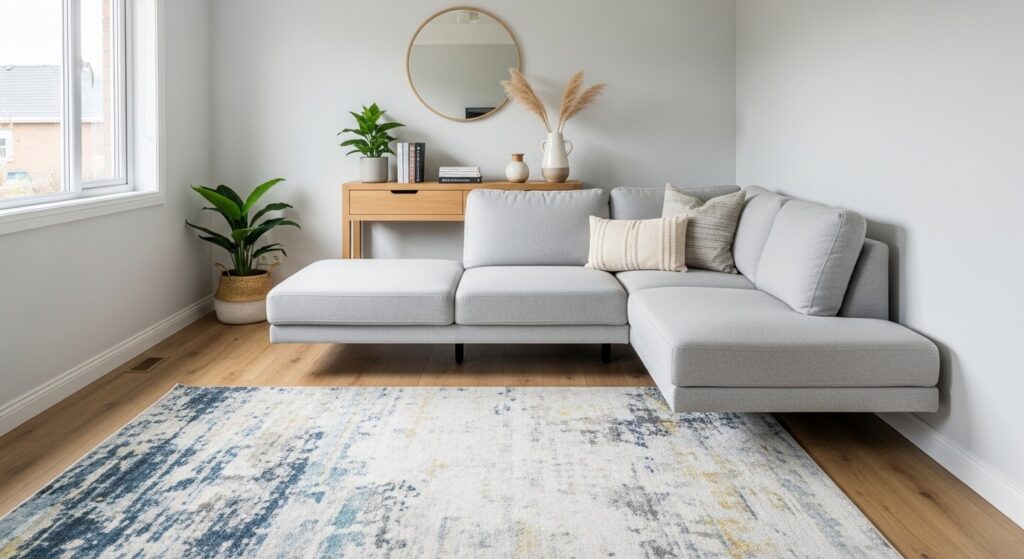 symmetrical living room layout with two chairs facing each other in a small space