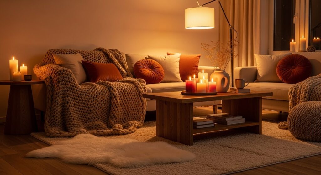 modern farmhouse living room ideas with rustic wood accents and neutral tones