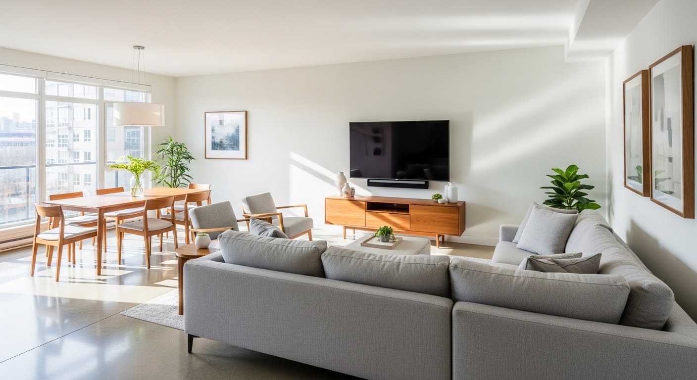 open concept living room ideas with defined zones flowing from kitchen into sitting area